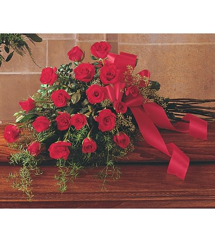 Red Rose Tribute Casket Spray